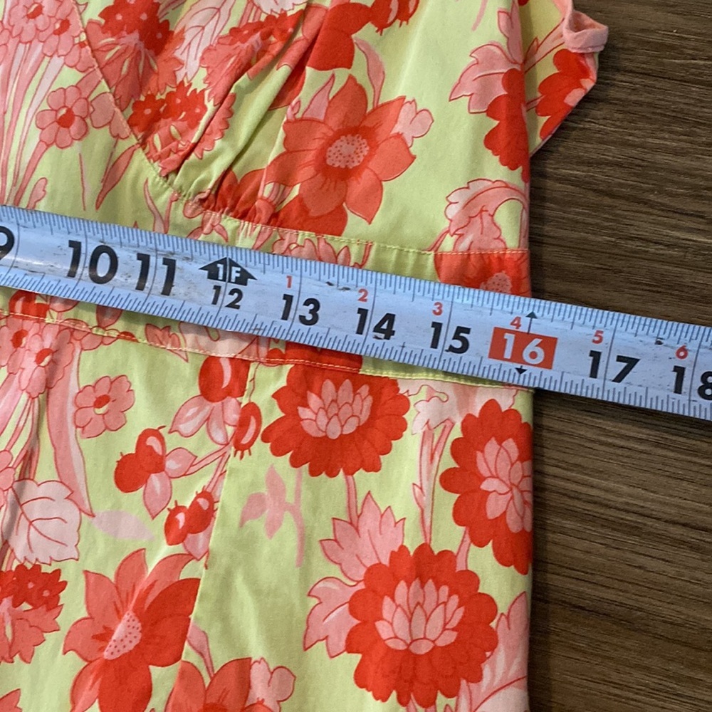 Vintage Two of Us floral cotton sundress scalloped beaded lightweight size XL - Picture 11 of 12